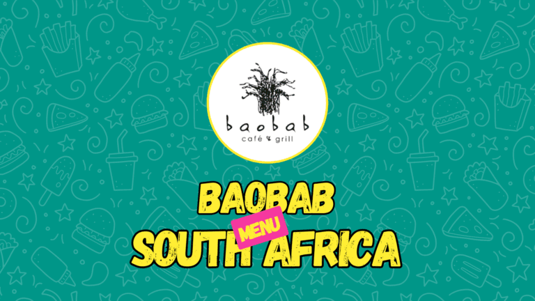Baobab Cafe & Grill Menu
